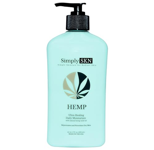 Ultra Healing Hemp Daily Moisturizer – 17 oz – Made in USA, Simply SKN