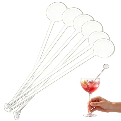 50Pcs Transparent Cocktail Swizzle Sticks - 7 Inch Plastic Mixing Stirrers