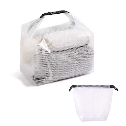 Portable Cosmetic Storage Bag with Dry Wet Separation - White