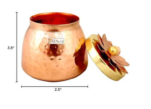 Copper Plated Decorative Serving Bowl - 3.5 Inch Gold Design