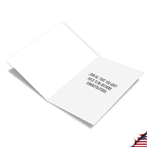 Funny Retirement Greeting Cards - Set of 3 with Envelopes