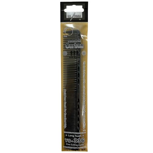Y.S. Park YS-336 Professional Hair Cutting Comb, Carbon Black, 189 mm