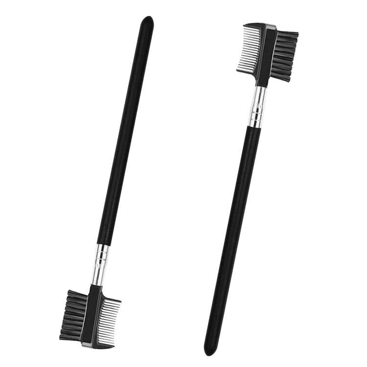 2-Pack Eyelash Comb and Eyebrow Brush Tool - Dual-Sided Groomer