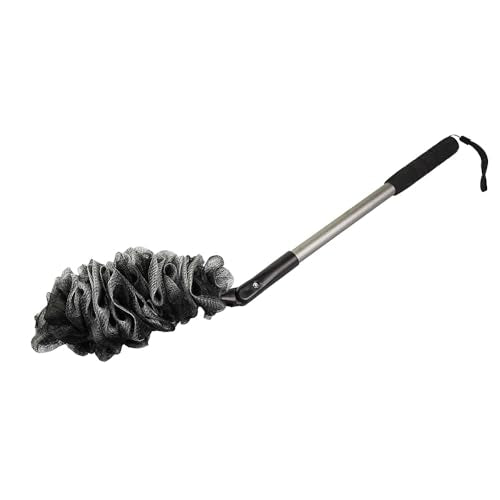 EASACE 23-Inch Back Scrubber Loofah with Long Handle & Adjustable Head, Includes Replacement Soft Loofah for Shower