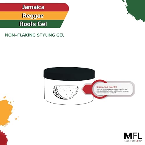 Made For Locs Jamaica Reggae Roots Hair Gel - 4 oz, Hydrating & Flake-Free