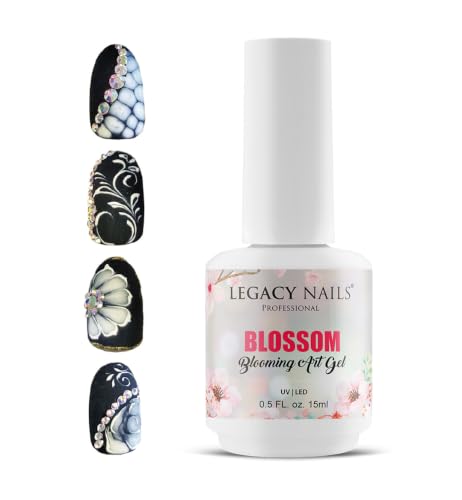 Legacy Nails Blossom Art Gel, 0.5oz Clear Blooming Gel for Nail Art