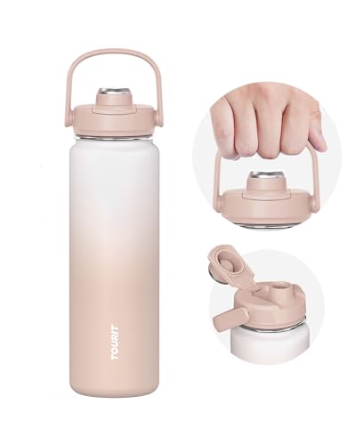 TOURIT 24 oz Insulated Stainless Steel Water Bottle - Leakproof & BPA-Free
