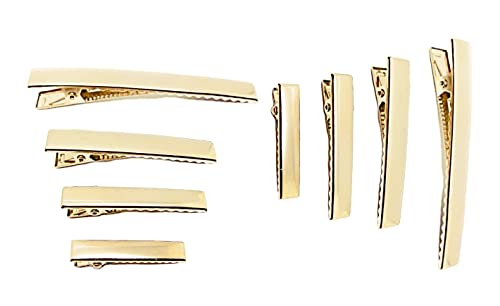 120pcs KC Gold Alligator Hair Clips - 4 Sizes for DIY Craft