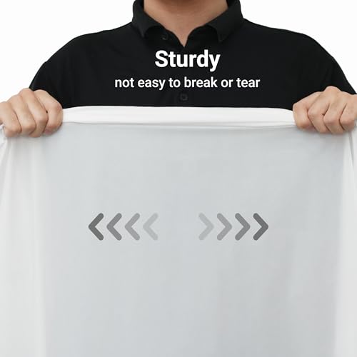 Auros 10-Pack White Disposable Tablecloths - 84" Round, Waterproof & Stain-Resistant