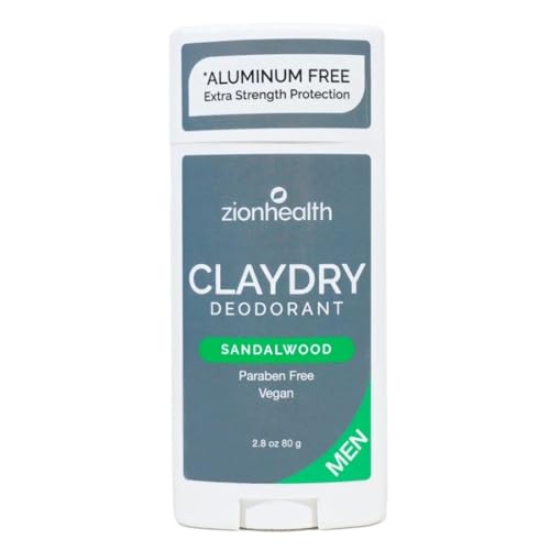 Men's Sandalwood Clay Deodorant Stick 2.8 oz Natural Antiperspirant