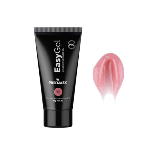 PinkMask Easy Gel 1oz Nail Extension & Strengthening Gel for DIY & Salon