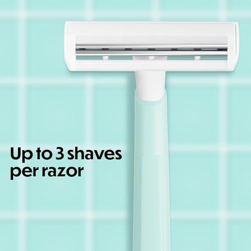 BIC Silky Touch Disposable Razors for Women - 2 Blades, 40 Count Pack (Travel Covers) - Brand New