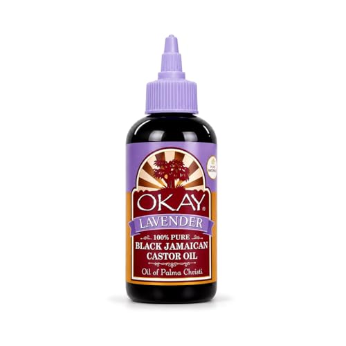 OKAY Black Jamaican Castor Oil with Lavender - 4 Oz for Hair & Skin