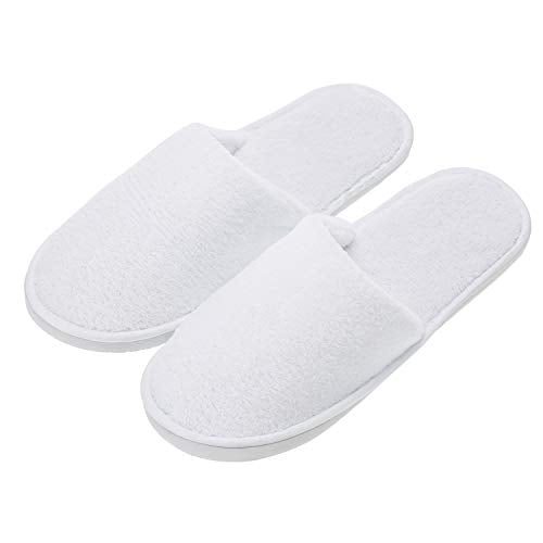 AhfuLife Disposable Spa Slippers - 5 Pairs Non-Slip Hotel Guest Slippers