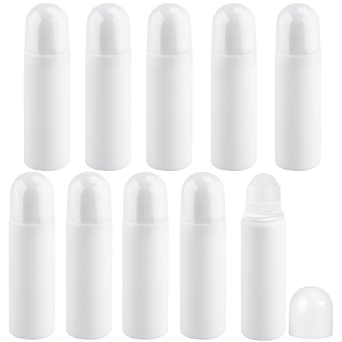 10 Pack 100ml Roll On Bottles - Refillable Plastic Deodorant Containers for Essential Oils & Perfumes