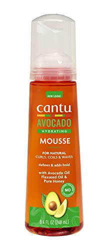 Cantu Avocado Hydrating Mousse - 8.4 fl oz for Crunch-Free Curls