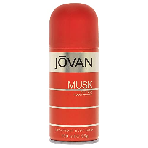 Jovan Musk Deodorant Spray for Men 5 oz - Rich Fragrance, Confidence Boost