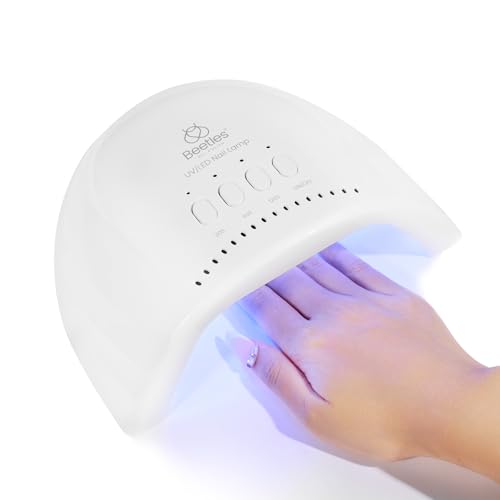 Beetles UV Nail Lamp - 1 Count, Smart Sensor with 3 Timer Settings for Gel Nails - White