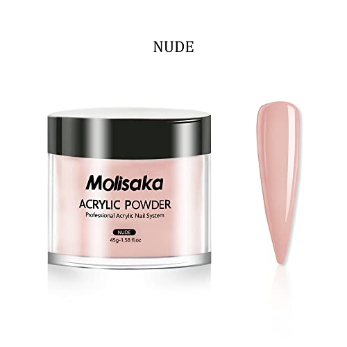Molisaka Nude Acrylic Powder for French Nail Art - 1.58oz