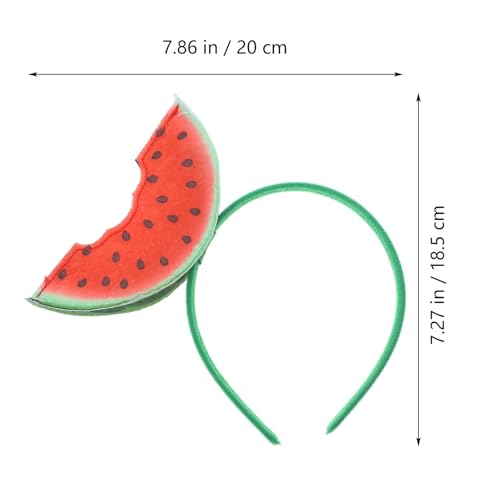 Green Watermelon Headband - Cute Fruit Hair Bopper for Summer Parties