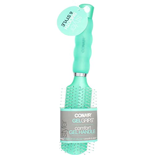 Conair Gel Grips All-Purpose Hair Brush - Detangling Styling Tool (2 Pack)