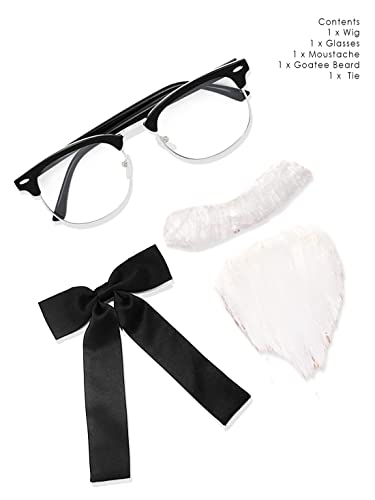 Colonel Sanders Costume Wig & Beard Set – Realistic Adult Cosplay Outfit