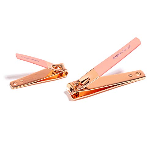 Almost Famous Nail Clipper Set, Wide Jaw for Thick Nails - Orange