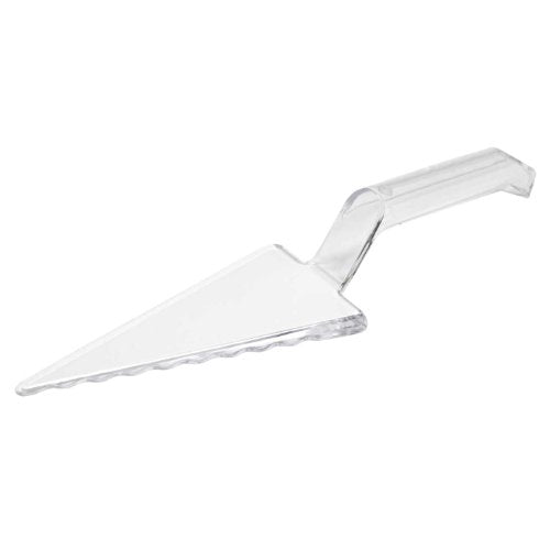 Heavy Duty Plastic Cake Server - Clear Pie Cutter Spatula, 11 inch