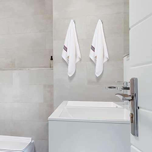DeSS Curtain Holdbacks - 2 Pack Wall-Mounted Tieback Hooks in Silver