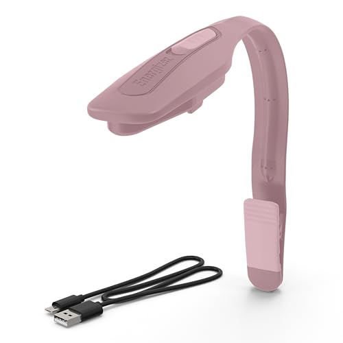 Energizer Rechargeable Book Light - Warm LED Clip-On Reading Light, Pink