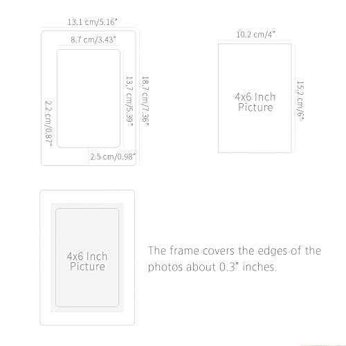 4x6 Inch White Paper Photo Frames - 20 Pack for Easy Display