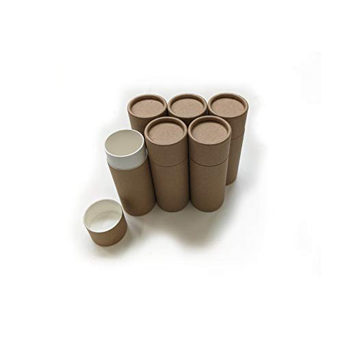 Empty Cardboard Deodorant Containers - 2.0 oz Push-Up Tubes (6-Pack)