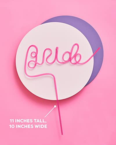 Hot Pink Bride Straw - Reusable Bachelorette Party Accessory