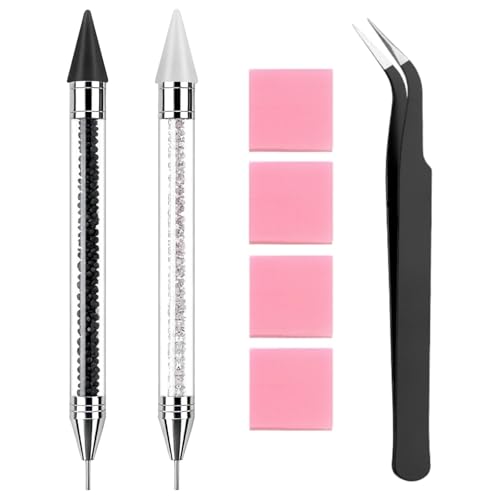 Rhinestone Picker Tool Set - 2 Pack Bedazzling Pens with Tweezer