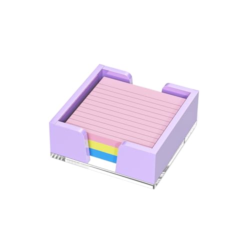 WINFFOR Acrylic Sticky Note Holder Dispenser - 3x3 in Desk Organizer