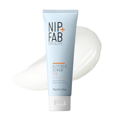 Nip+Fab Glycolic Fix Exfoliating Face Scrub 2.5 Fl Oz - Brightening AHA & Salicylic Acid