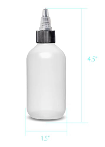2 oz Refillable Plastic Squeeze Bottles with Twist Caps for Cosmetics & Liquids