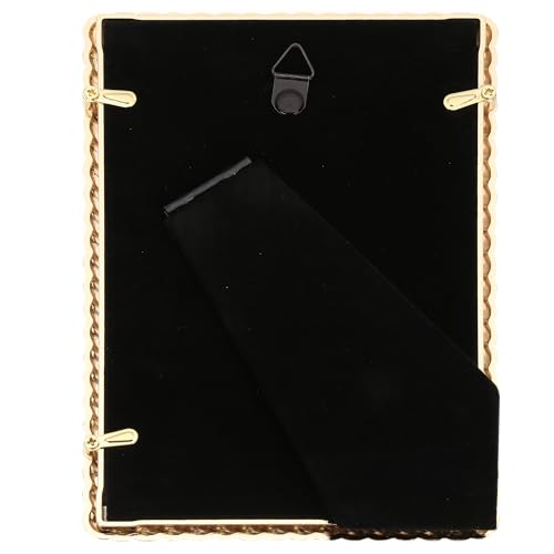 Elegant 4x6 Gold Photo Frame with Velvet Backing & Glass Front