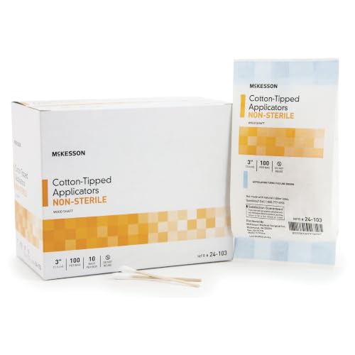 McKesson 3 in Cotton-Tipped Applicator Swabs, Non-Sterile, 1000 ct