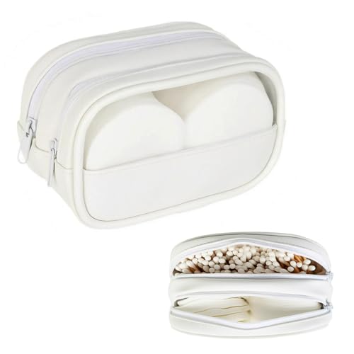 LYKKEKOI 2-in-1 Portable Cotton Swab & Pad Travel Organizer Case
