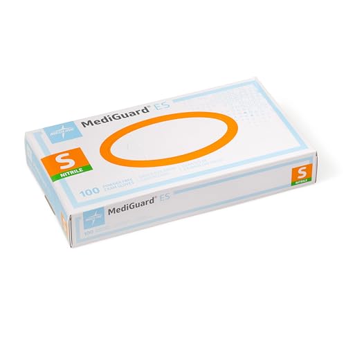 Medline MediGuard ES Powder-Free Nitrile Exam Gloves, Large - Box of 100
