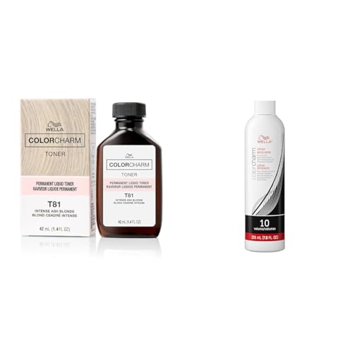 WELLA Colorcharm Permanent Liquid Toners Neutralize Brass Blonde Hair Kit