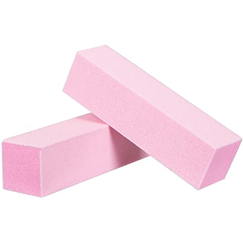 ForPro Pink Pedicure Block 15-Count (Pack of 2) - 100/180 Grit Nail Buffer