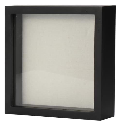 5x5 Shadow Box Frame - Wooden Display Case for Photos & Memorabilia