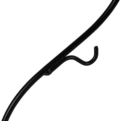 13-Inch Black Metal Ornament Display Stand with Two Hooks