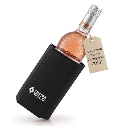 Falcona Wild Wine Cooler Sleeve - Adjustable Chiller for Bottles