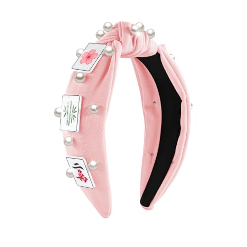 Mahjong Tile Pattern Headband for Women - Trendy Hair Accessory Gift