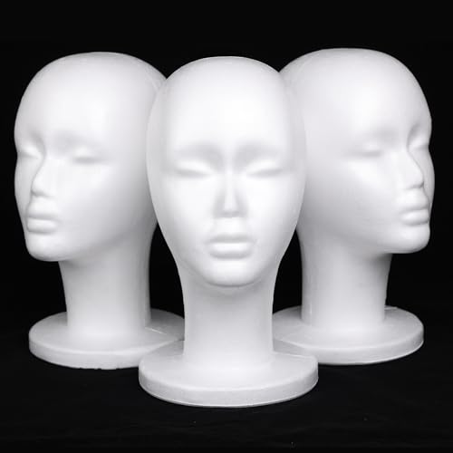 Leeven 11.6" Foam Wig Head Mannequin Stand for Styling and Display