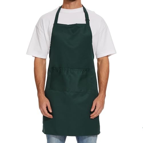 Will Well Unisex Kitchen Apron - 2 Pack, Oil & Water Resistant, 33" x 27"