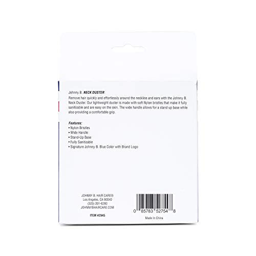 JOHNNY B. Professional Barber Neck Duster with Soft Nylon Bristles
